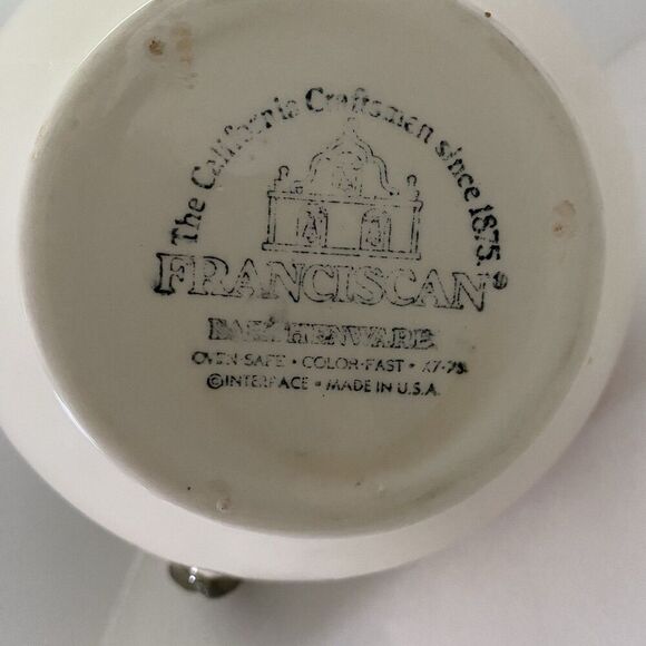 Vtg Franciscan Desert Rose Pitcher 9" Hand Painted Pink Floral Earthenware USA - Picture 6 of 6